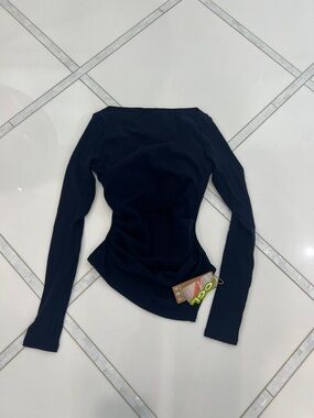 NWT!! OGL Navy Boatneck Long-Sleeve Tee